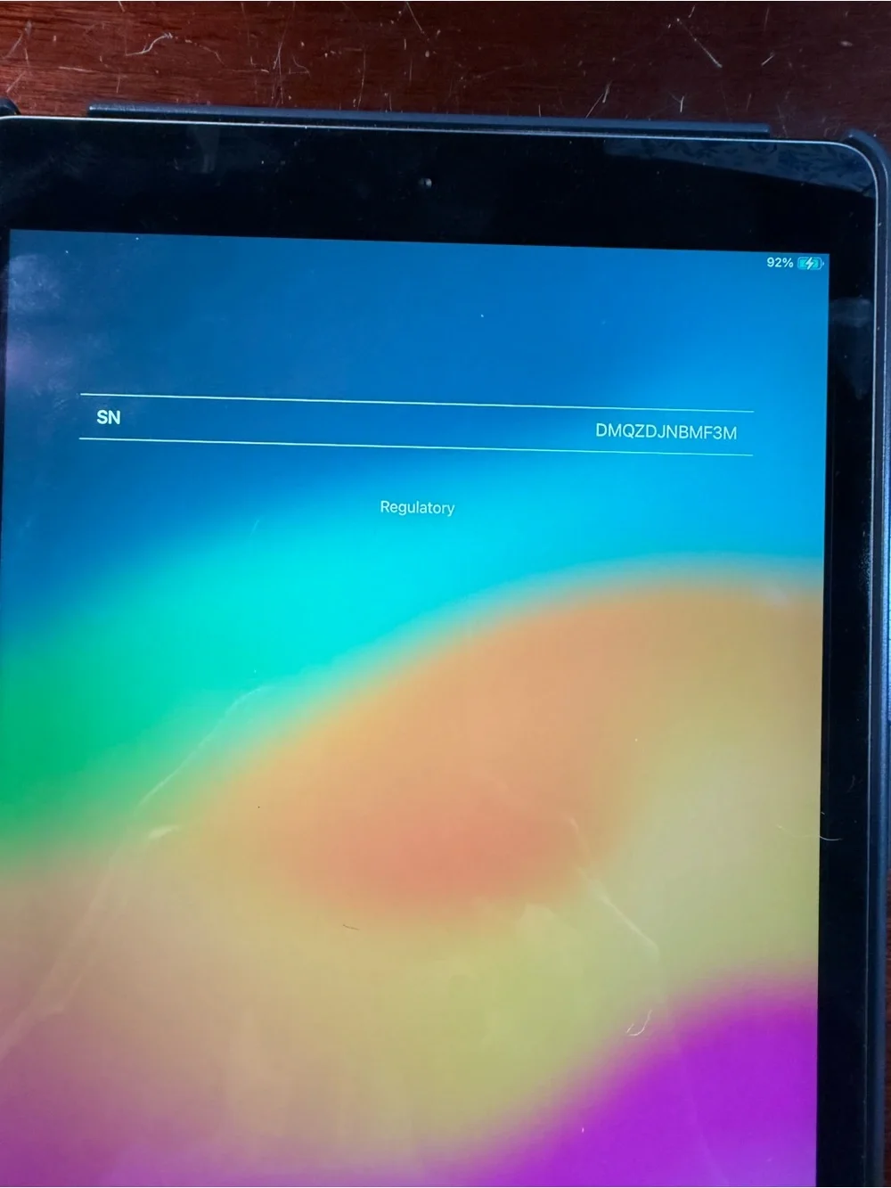 Apple iPad 7th Generation with Black Front and Gray Speck Case